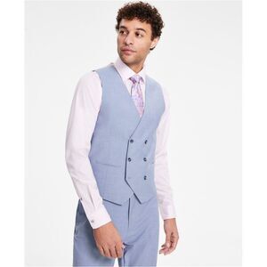 Tayion Collection Mens Classic Fit Double Breasted, Blue, NWT